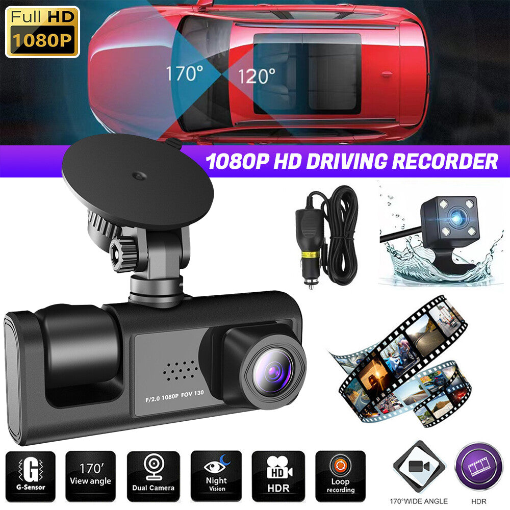 Cámara Dashcam 3 en 1 HD - Protección Total 24/7 para ti y tu Vehículo