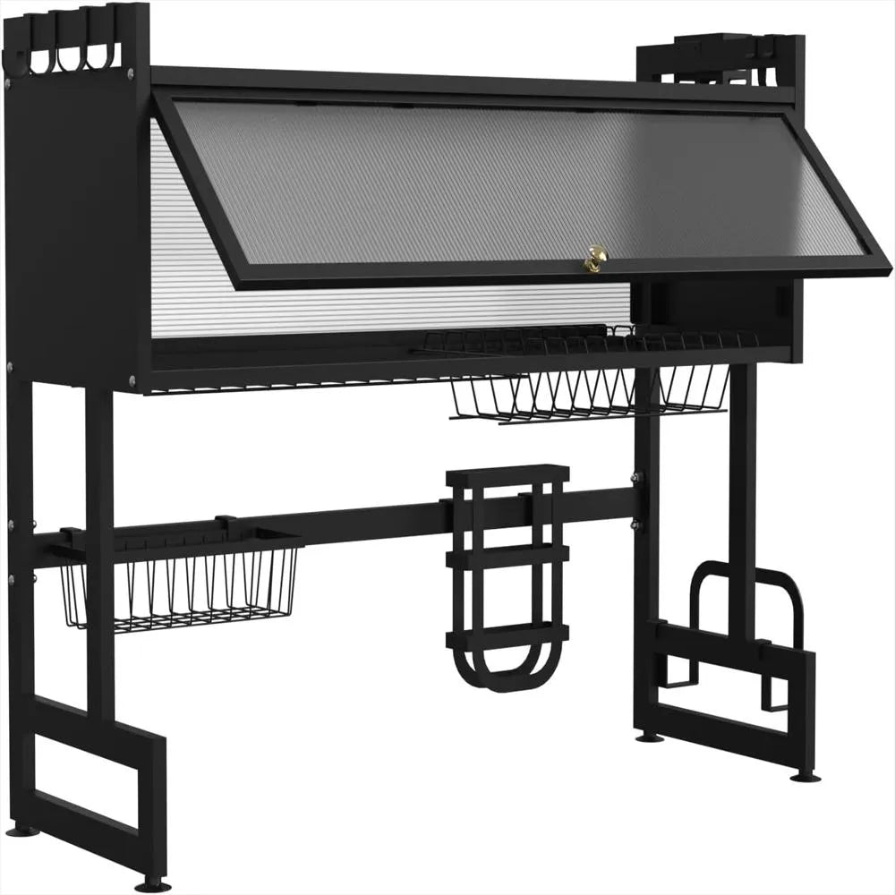 Escurridor de Platos Doble con Tapa Premium - Organizador de Cocina Profesional
